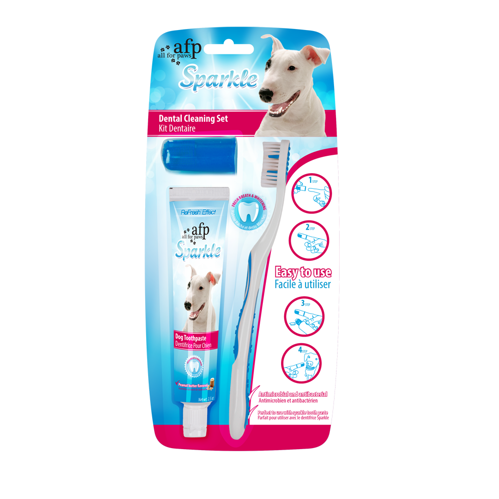 AFP Sparkle - Combo Pack Erdnussbutter – Optimaler Zahnpflegesatz für Hunde