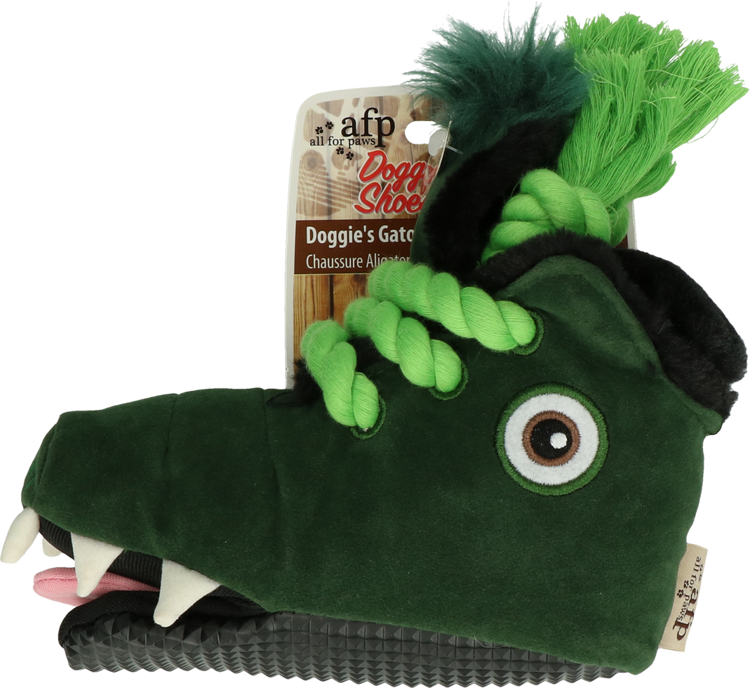 AFP Doggies' Shoes Alligator – Weicher Frottee Mit Quietscher