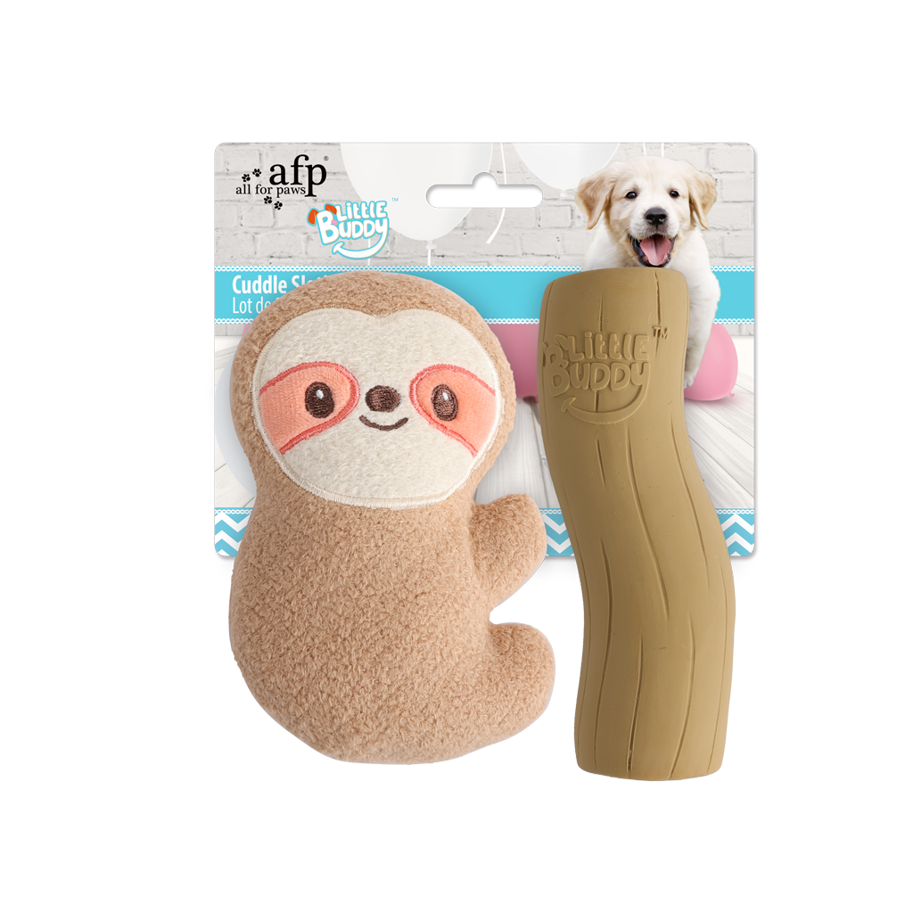 AFP Little Buddy 2-Pack Kuschelschlummer Sloth – Weiche Spielzeuge Mit Quietscher