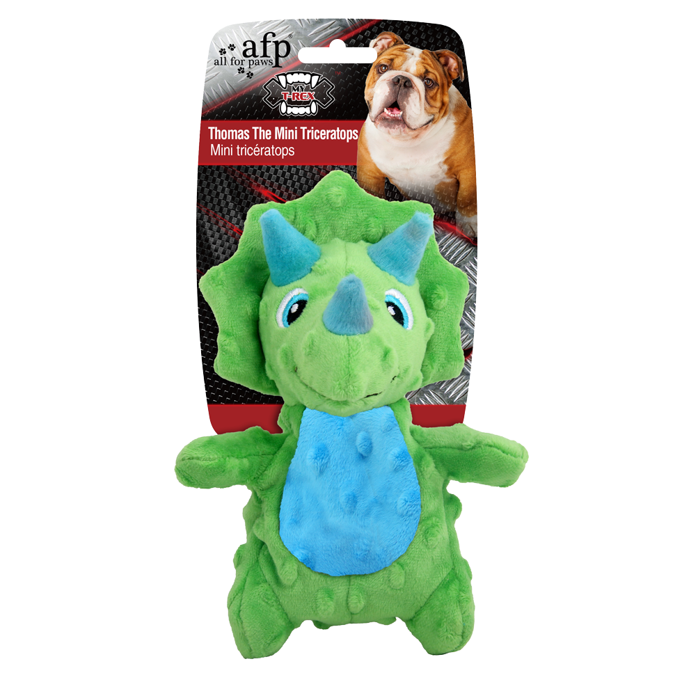 AFP My T-Rex Thomas Der Mini Triceratops S – Robustes Kuscheltier Mit Quietscher