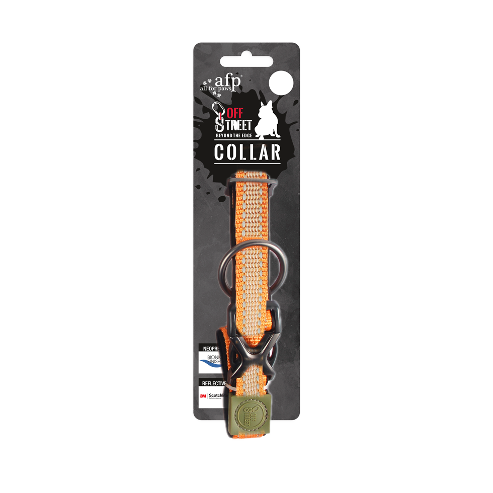 AFP Off Street Hundehalsband Mandarine L – Komfortables Und Wasserdichtes Design