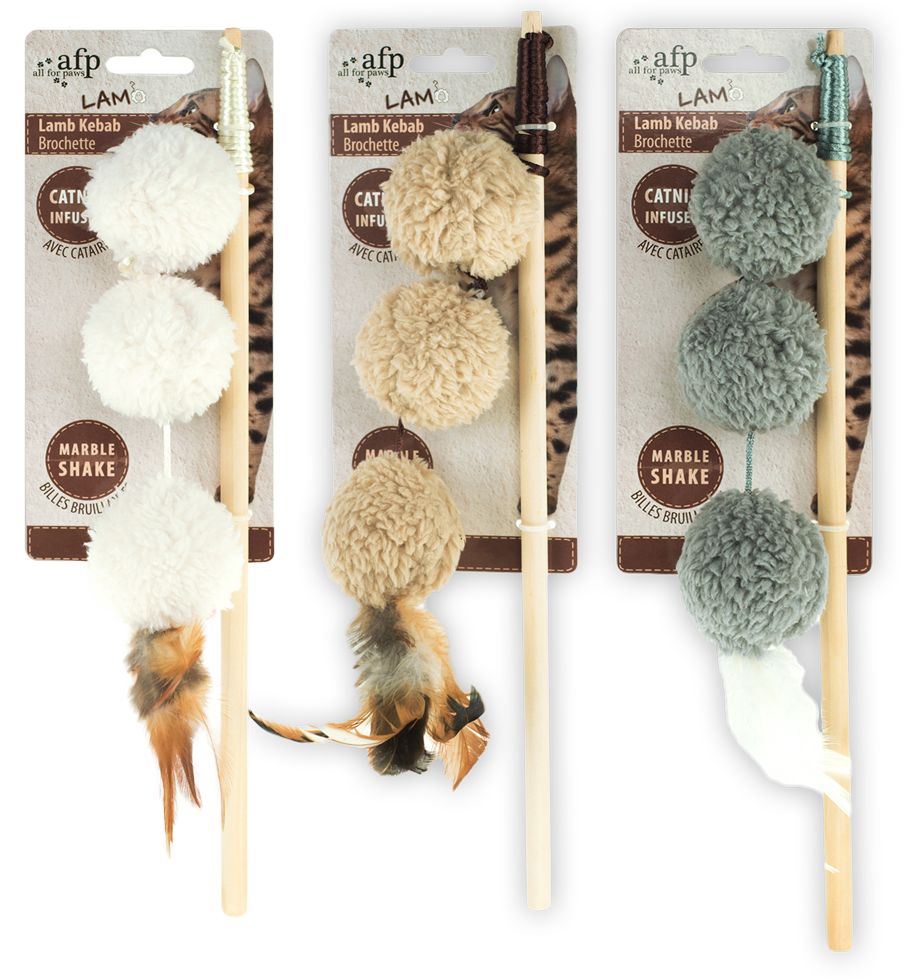 AFP Lambswool - Katzenangel Mit Catnip Und Rassel