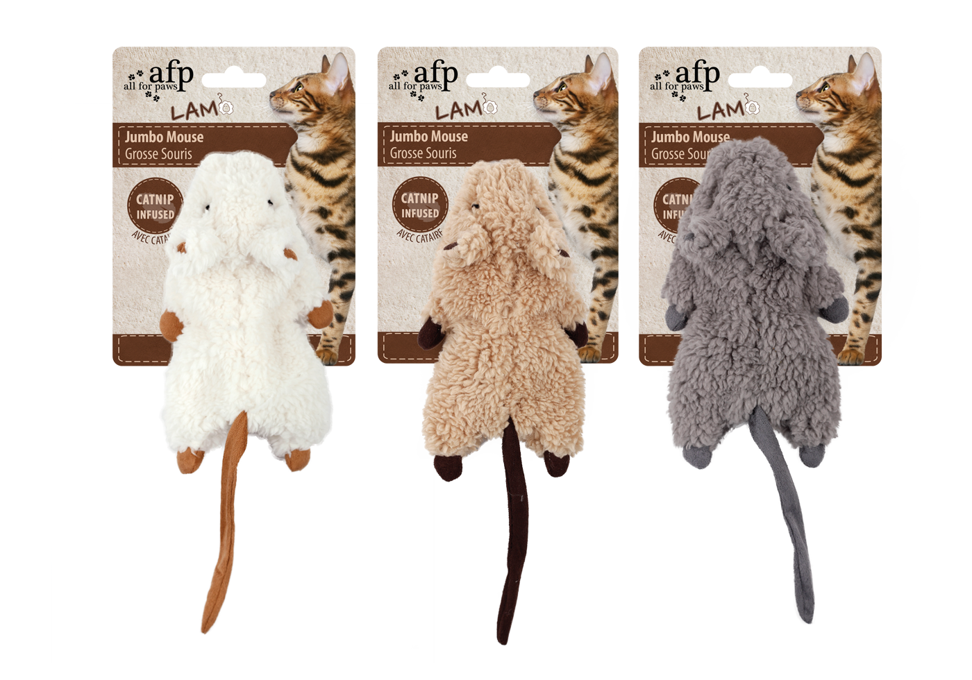 AFP Lambswool Jumbo Mouse – Fördert Den Jagdinstinkt Ihrer Katze