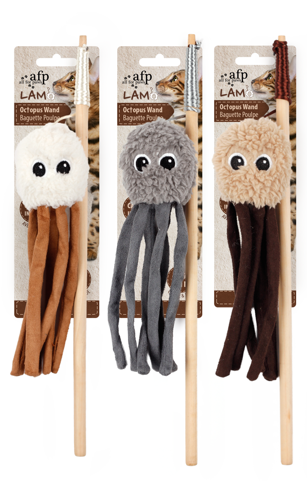 AFP Oktopus Angelspielzeug – Mit Knistern und Catnip für Maximale Katzenanziehung
