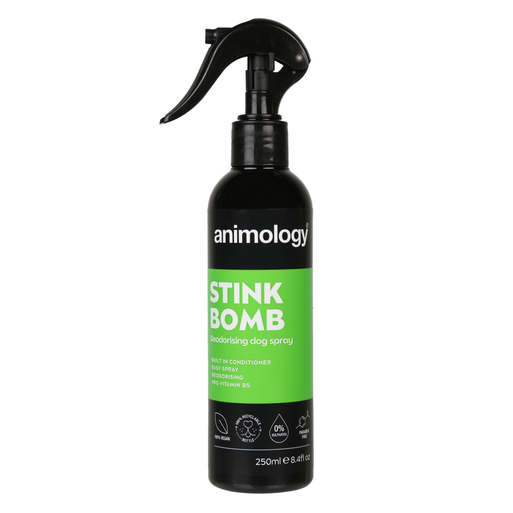 Animology Stink Bomb Deodorierendes Hundespray 250 ml – Entfernt unangenehme Gerüche