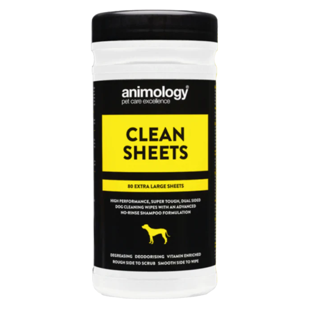 Animology Clean Sheets Extra Large Hundetücher 80 Stück – Innovative Shampoo-Formel Ohne Ausspülen