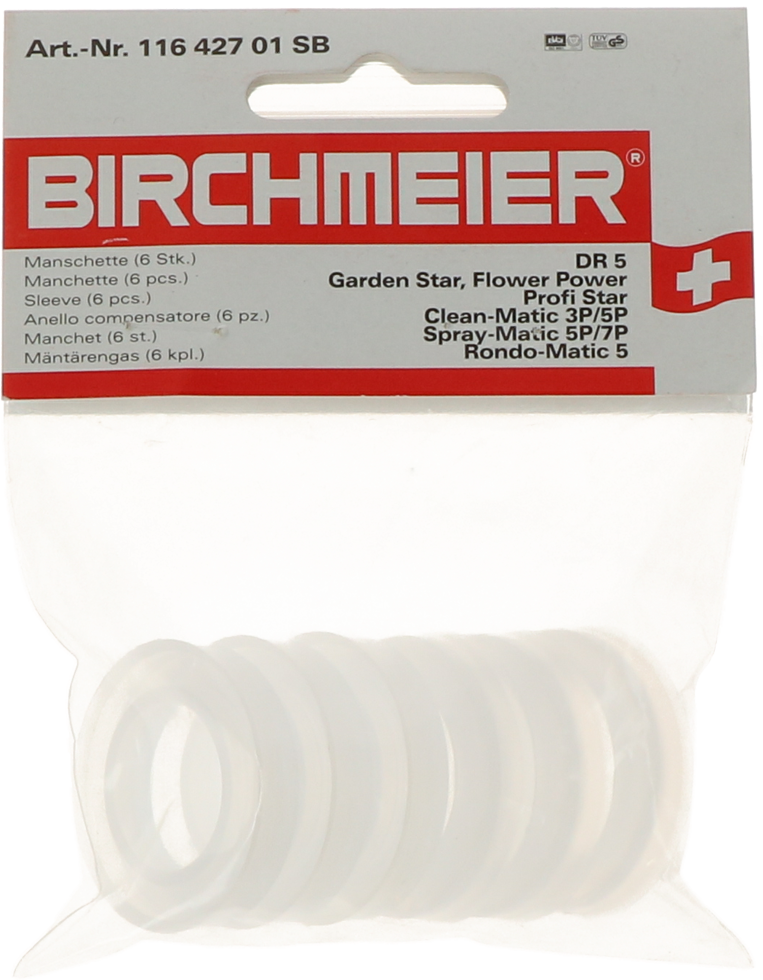 Birchmeier DR5 Kolbenringen – Set Von 6 Stück Für Pulversprayer