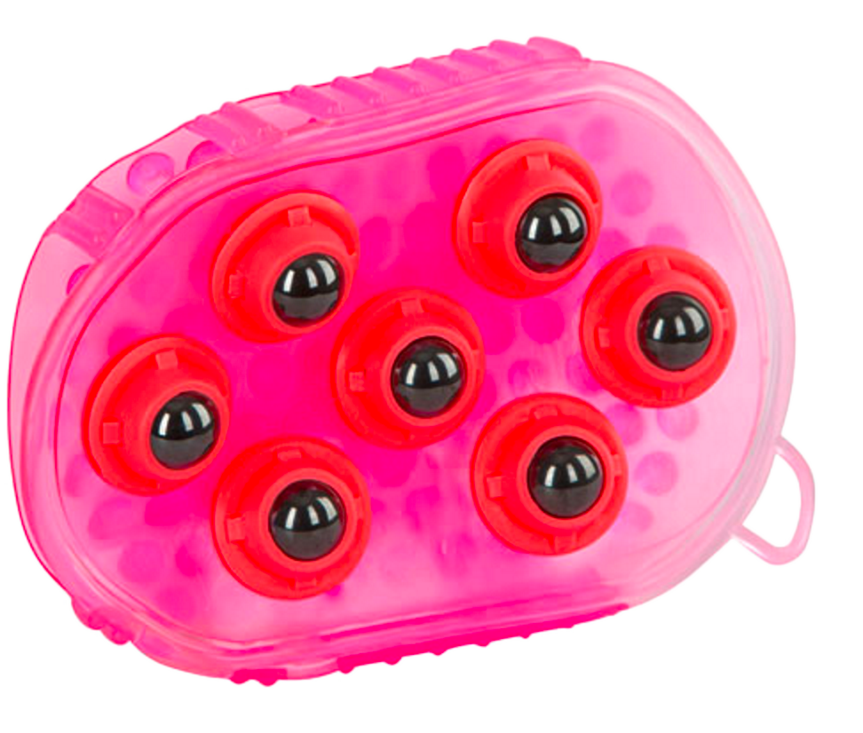 LuxusPferd Magnet Massagebürste Rosa – Effektive Pferdemassage Mit 7 Walzen