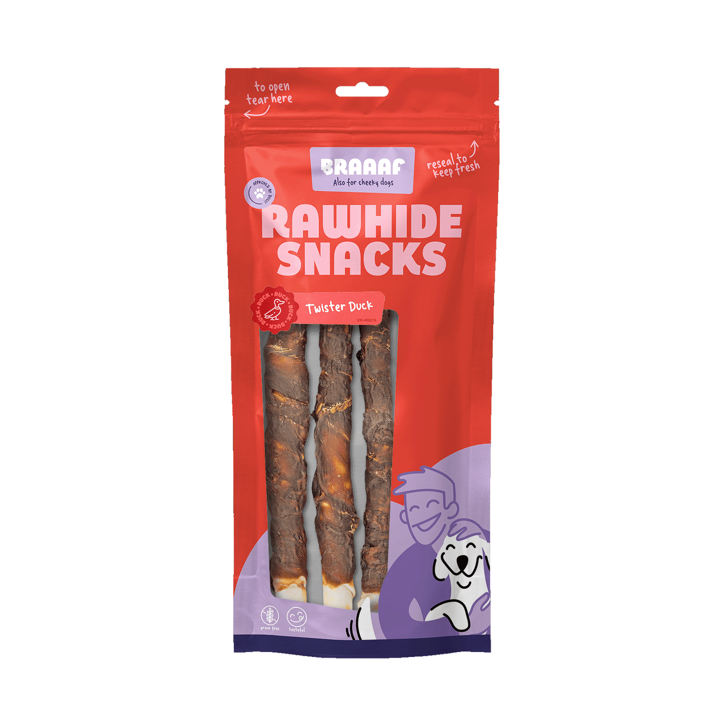 Braaaf Rawhide Twister Ente – Hochwertige Kausnacks Für Gesunde Hunde