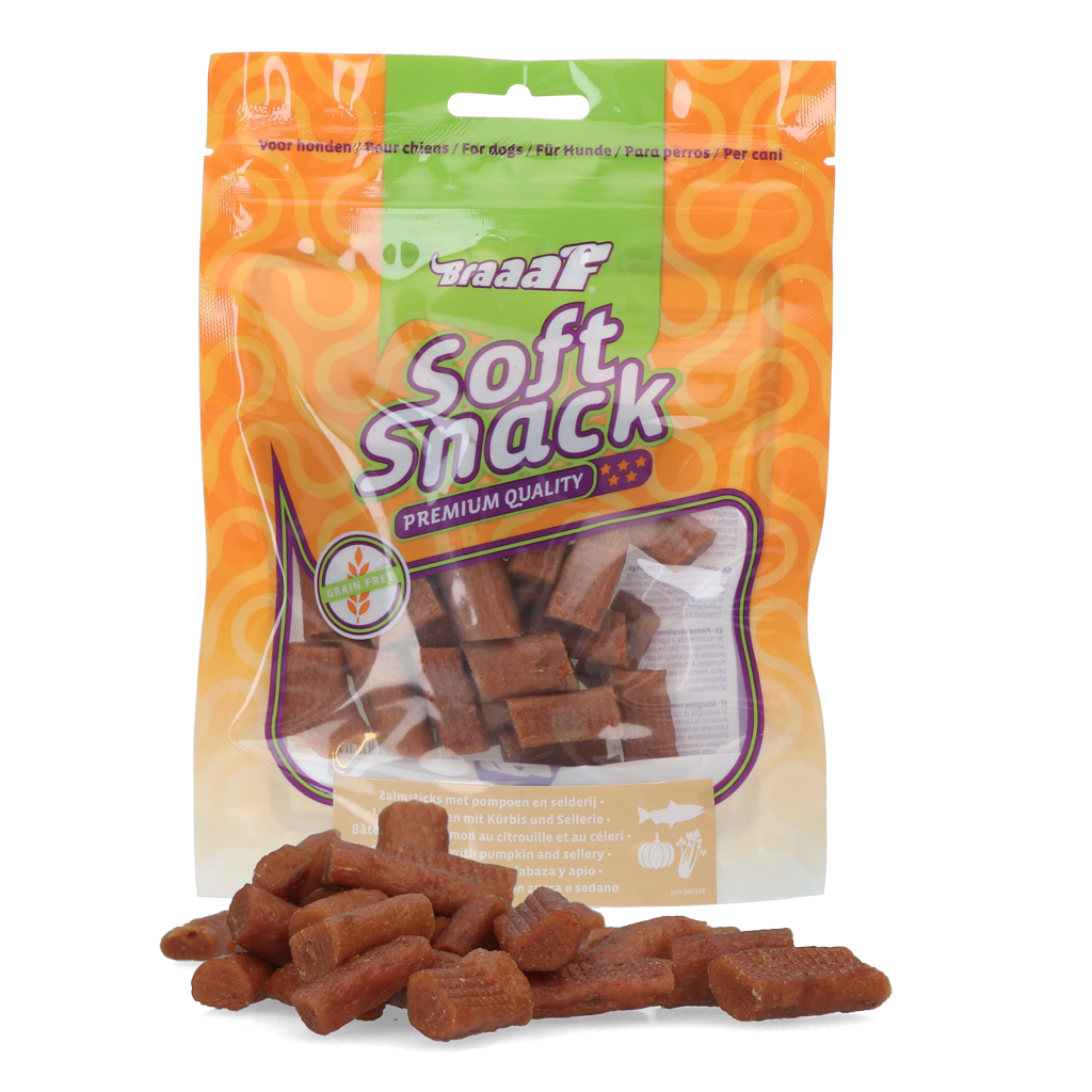 Braaaf Soft Snack mit Lachstabchen – Frisch und Unwiderstehlich für Hunde