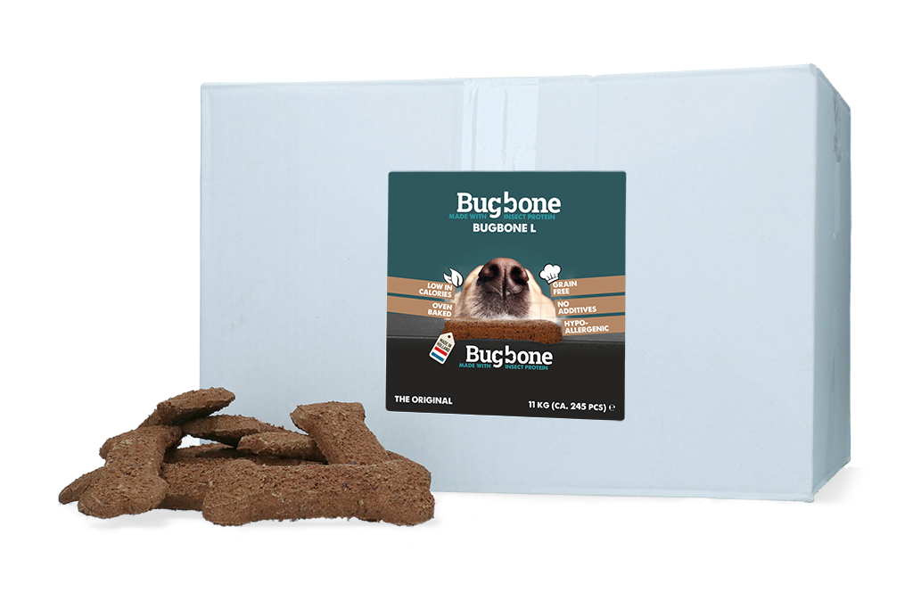 Bugbone Bulkverpackung Large 11 kg – Hochwertiger Insektenprotein Snack für Gesunde Hunde