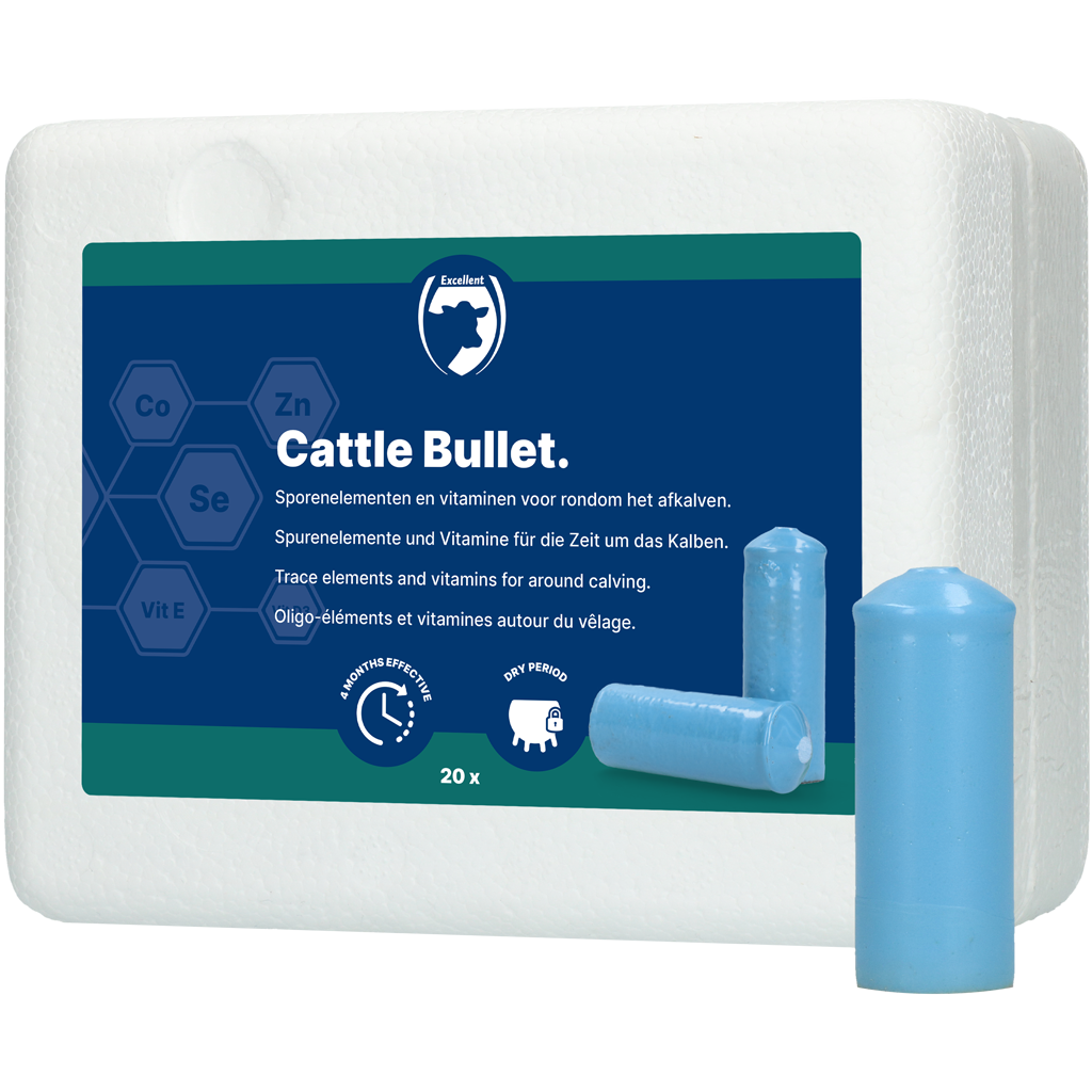 Excellent Cattle Bullet 20 St – Speziell Entwickeltes Ergänzungsfuttermittel für Rinder