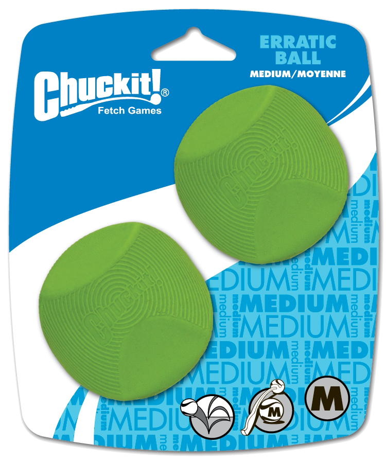 Chuckit Erratic Ball M (2er Pack) – Unberechenbarer Spielspaß