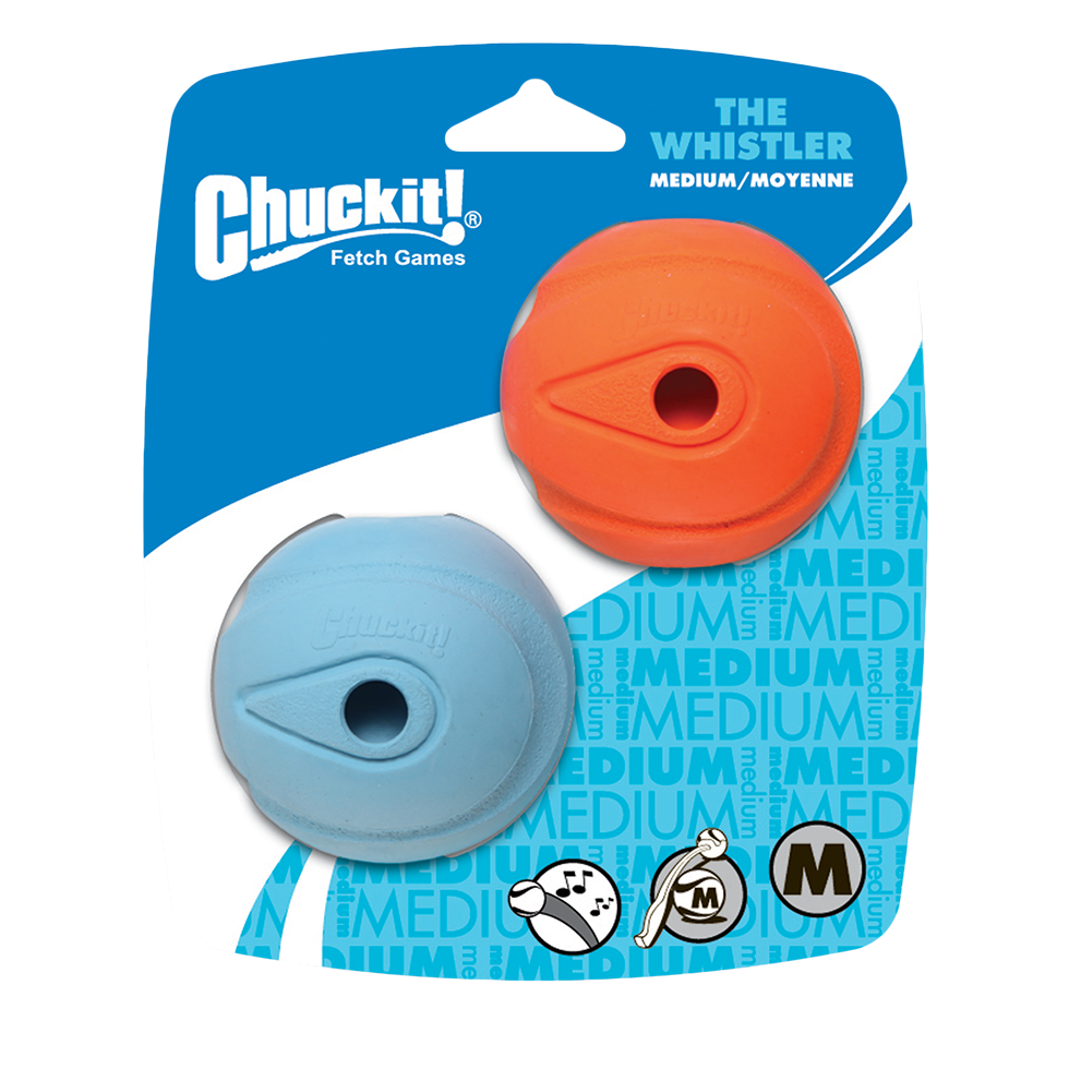 Chuckit The Whistler M 2-Pack – Pfeifender Hundeball Für Maximale Spielzeit