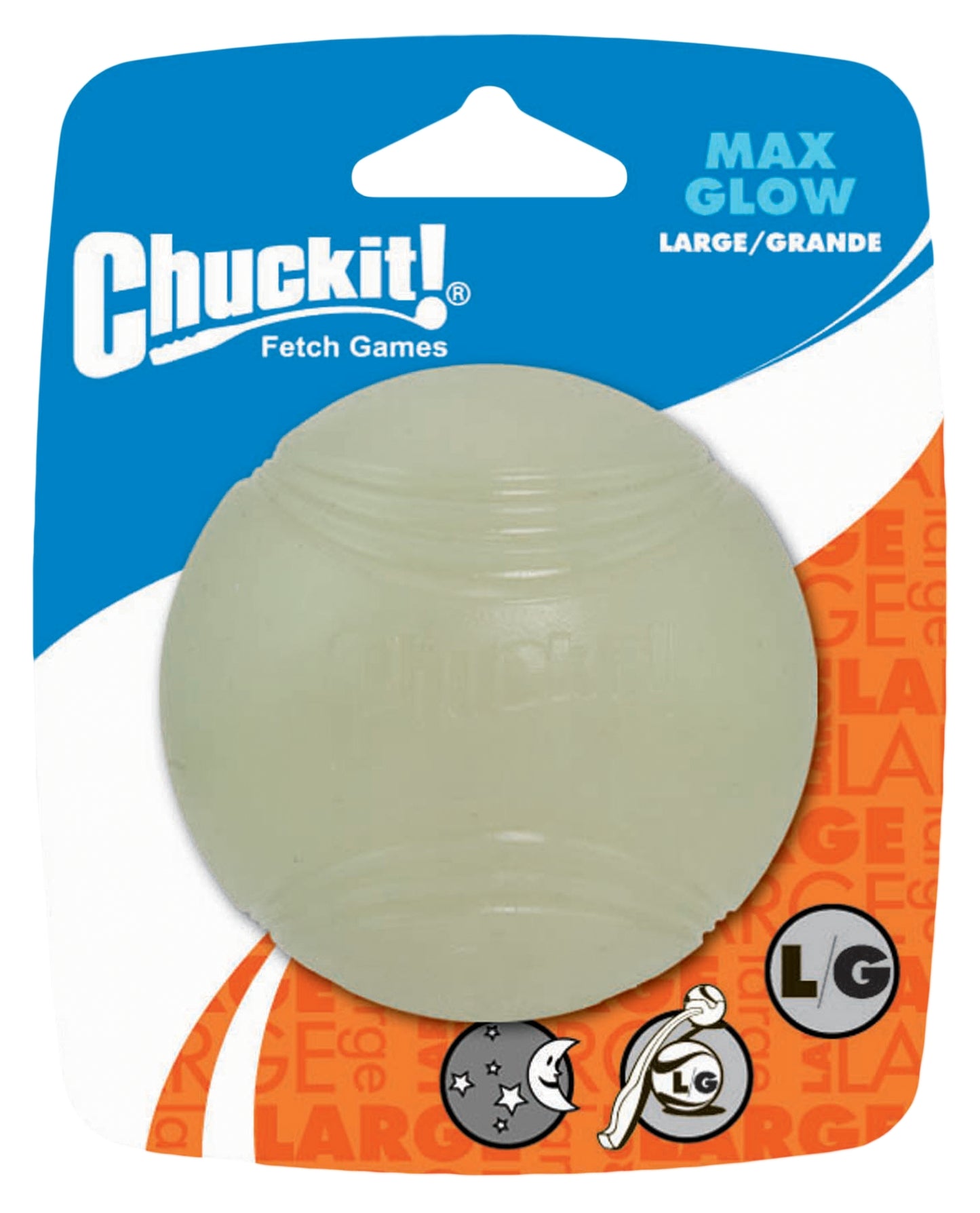 Chuckit Max Glow L – Leuchtender Apportierball Für Dunkle Nächte