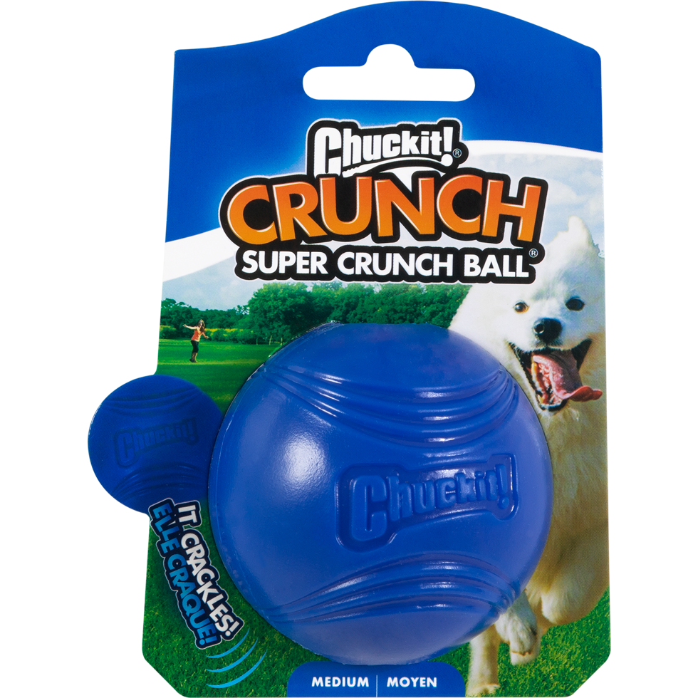 Chuckit Super Crunch Ball M – Knisterndes Spielvergnügen für Hunde