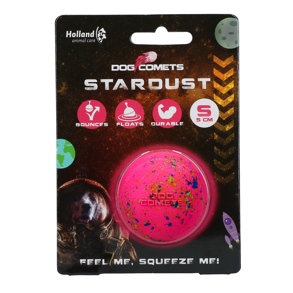 Dog Comets Stardust Roze S – Extrem Langlebiger Naturkautschukball