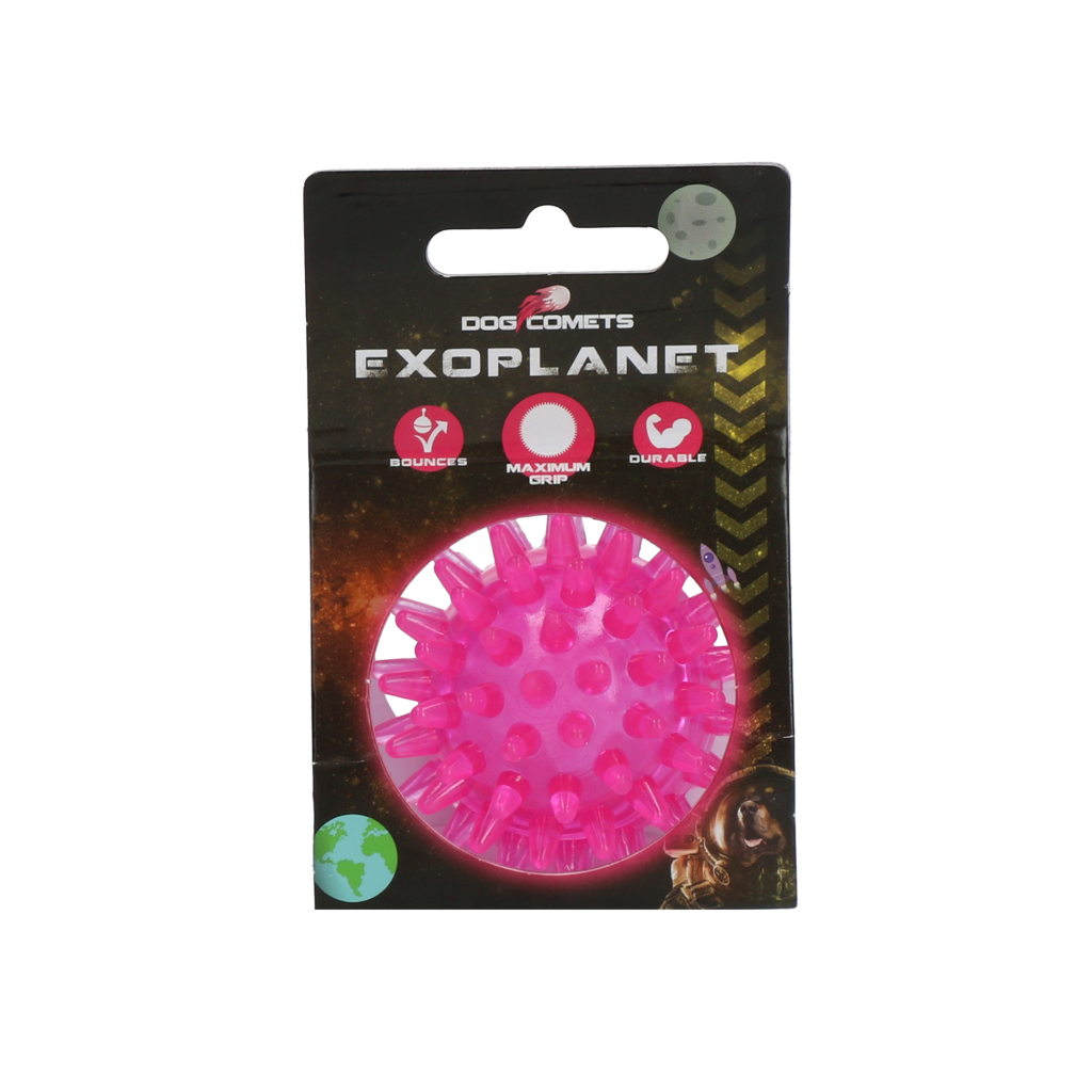 Dog Comets Exoplanet Igelball S Rosa – Robuster Spielball Mit Zahnreinigungsfunktion