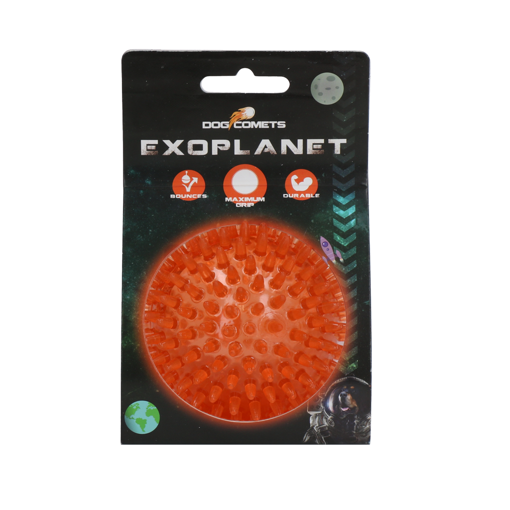 Dog Comets Exoplanet Igelball M Orange – Robuster Spielspaß mit Zahnreinigung