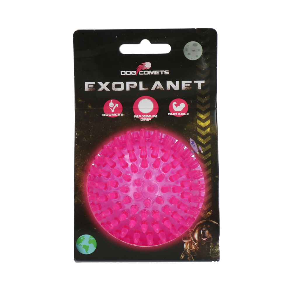 Dog Comets Exoplanet Igelball M Rosa – Robuster Spielspaß Mit Zahnreinigungsfunktion