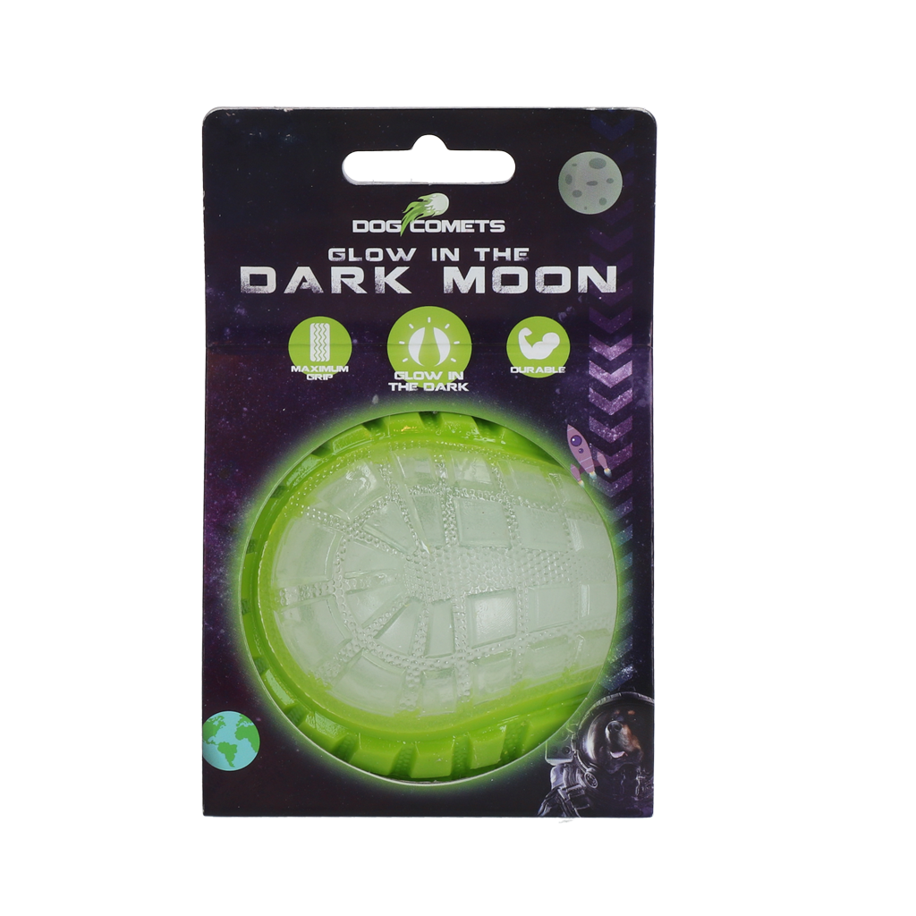 Dog Comets Glow In The Dark Moon Ball M Grün – Sichtbar Im Dunkeln Für Unendlichen Spielspaß