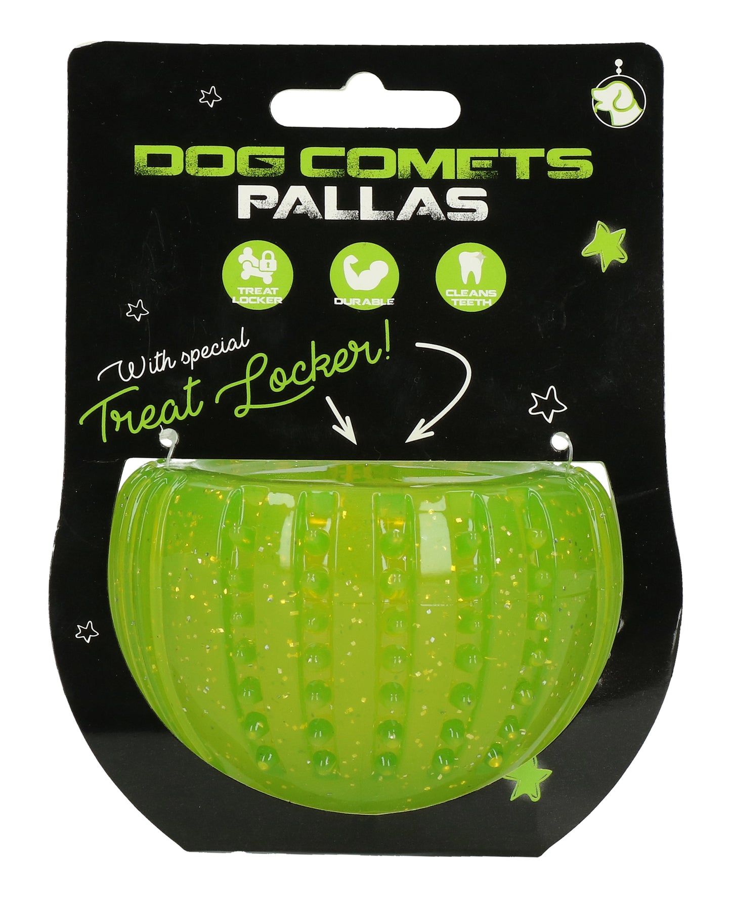 Dog Comets Treat Locker Grün – Zahnpflege Spielzeug für Hunde
