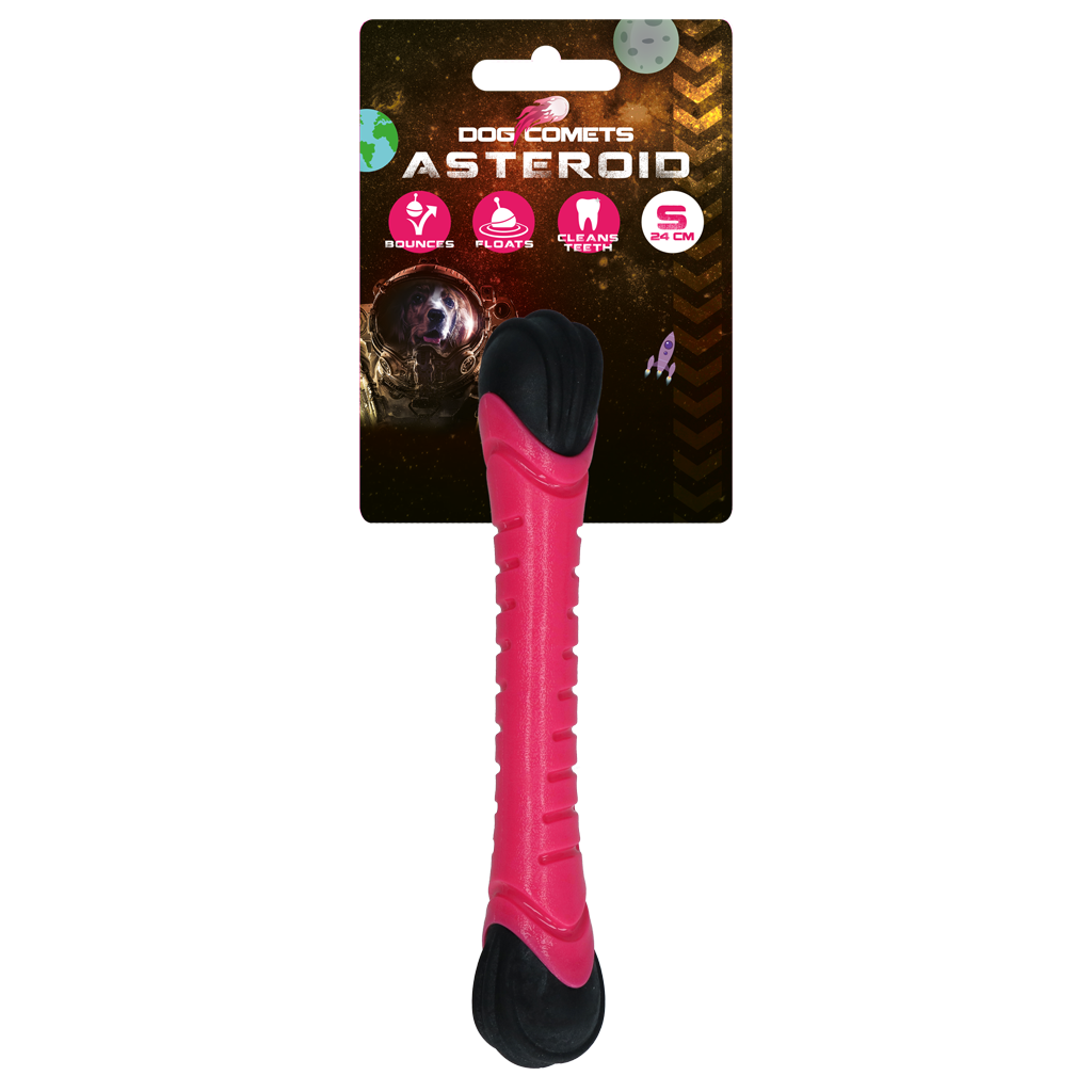 Dog Comets Asteroid Wurfstab S Rosa – Stundenlanger Spielspaß für Hunde