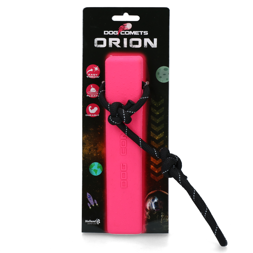 Dog Comets Orion Rosa – Schwimmfähiger Naturkautschuk Dummy mit Reflektierendem Draht