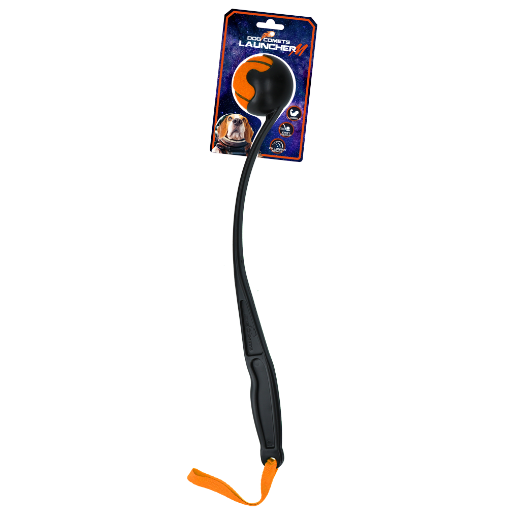 Dog Comets Ballwerfer Orange M – Intergalaktisches Tennisball-Abenteuer