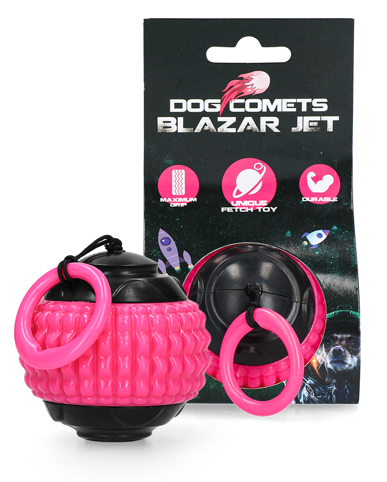 Dog Comets Blazar Jet Rosa – Multifunktionaler Spielball Mit Automatischem Rückholsystem