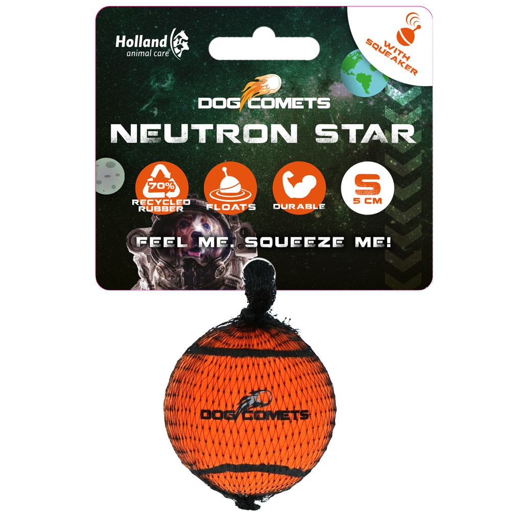 Dog Comets Neutron Star Tennisball Mit Quietscher S Orange – Unzerstörbar Und Hochspringend