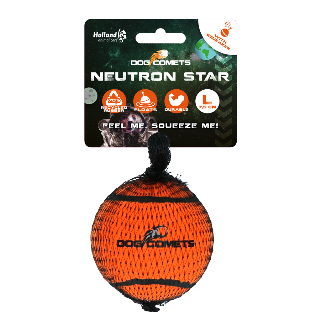 Dog Comets Neutron Star Tennisball – Unzerstörbarer Spielspaß Mit Quietscher L Orange