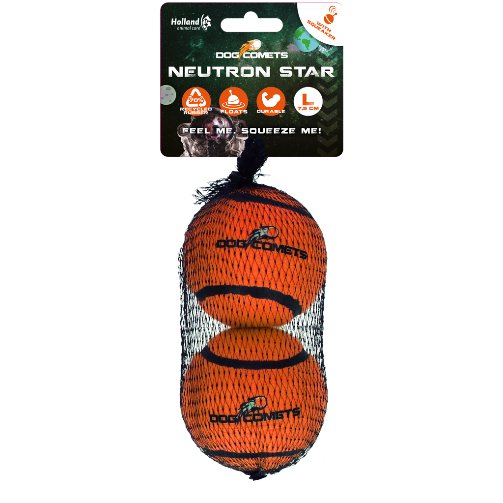 Dog Comets Neutron Star Tennisball Mit Quietscher L Orange – Extrem Robuste Bauweise