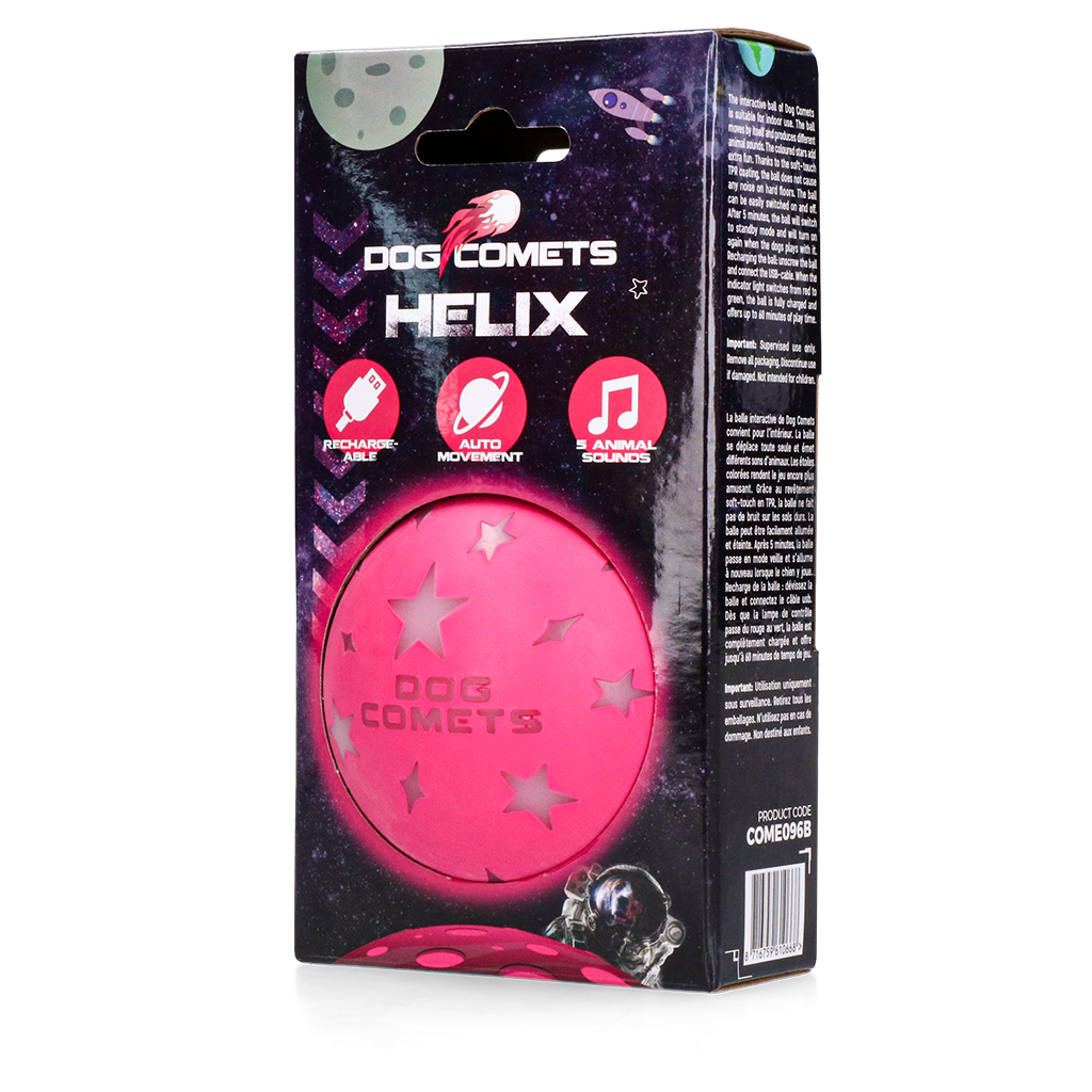 Dog Comets Helix Rosa – Interaktiver Spielball Mit Tiergeräuschen