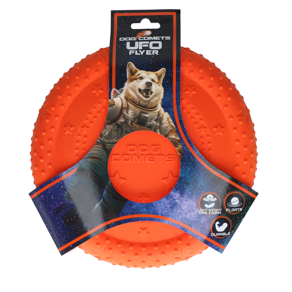 Dog Comets UFO Flyer Orange – Bissfeste Und Schwimmende Frisbee