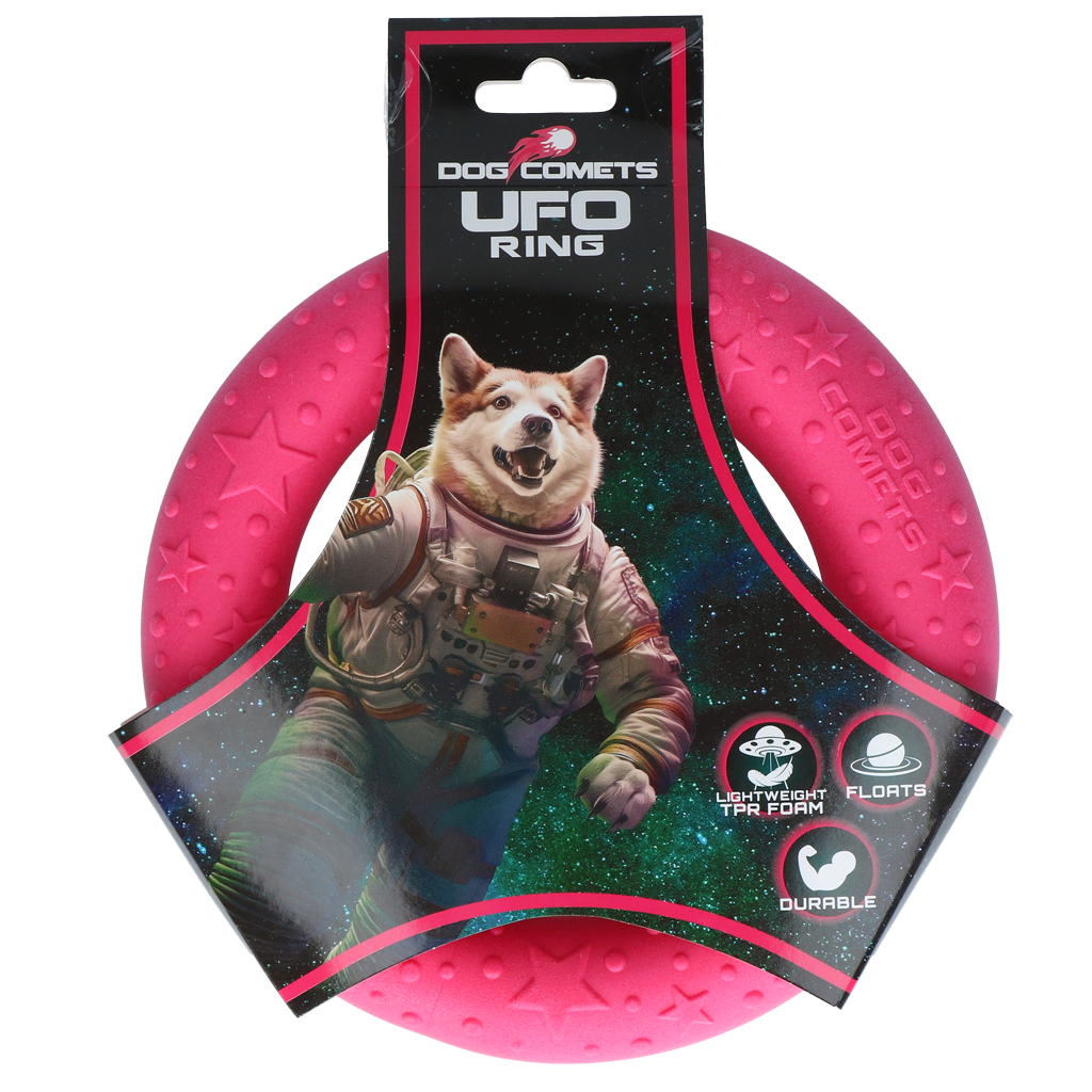 Dog Comets UFO Ring Rosa – Robuster Wurf- und Apportierspaß