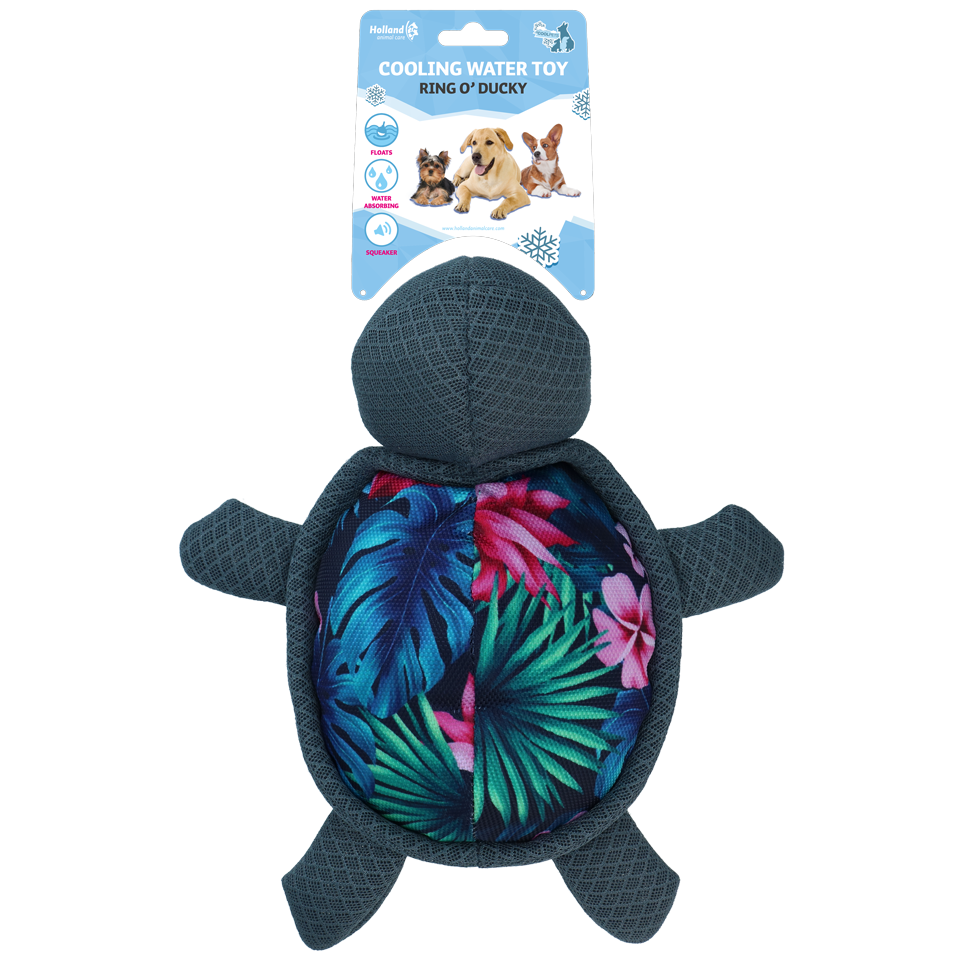 CoolPets Turtle's Up Flower – Kühles Wasserspielzeug für Hunde