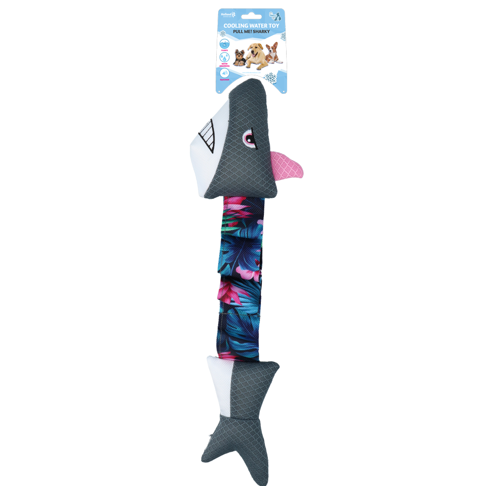 CoolPets Pull Me Sharky Flower – Wasserfüllendes Kauspielzeug für Hunde