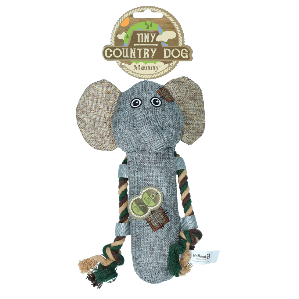 Country Dog Tiny Manny – Langlebiges Kuscheltier aus Leinenstoff