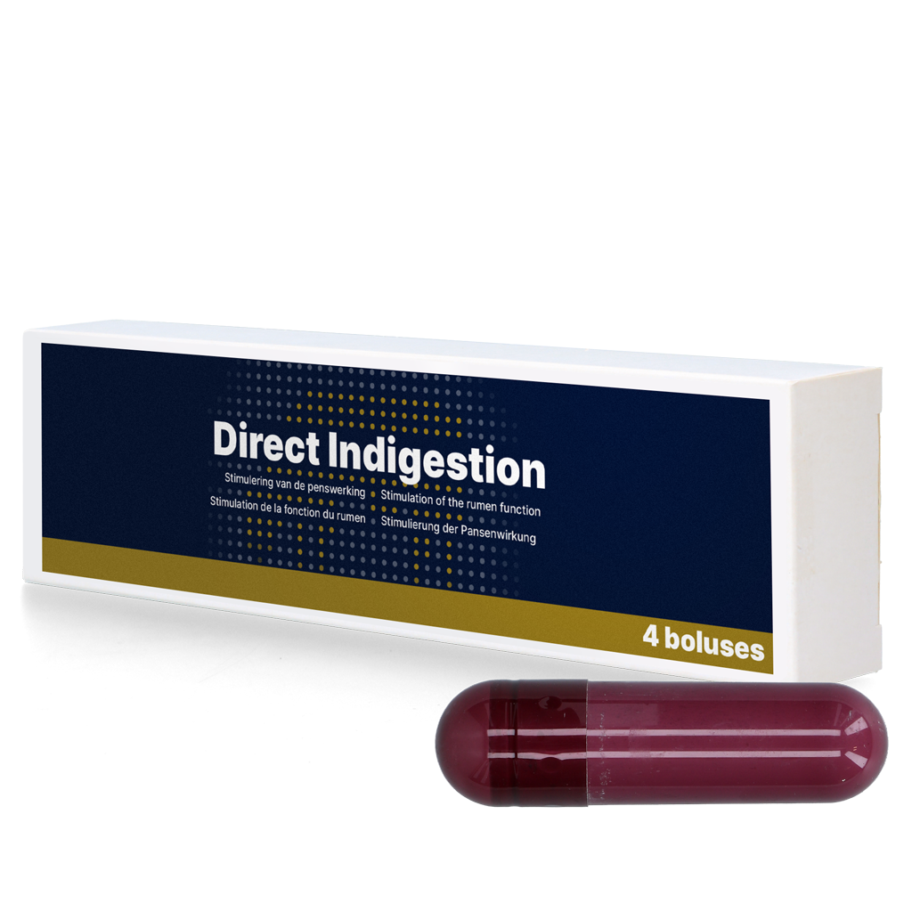 Direct Indigestion Bolus 4 x 76 g – Stimuliert Pansenwirkung und Fördert Wiederkauaktivität