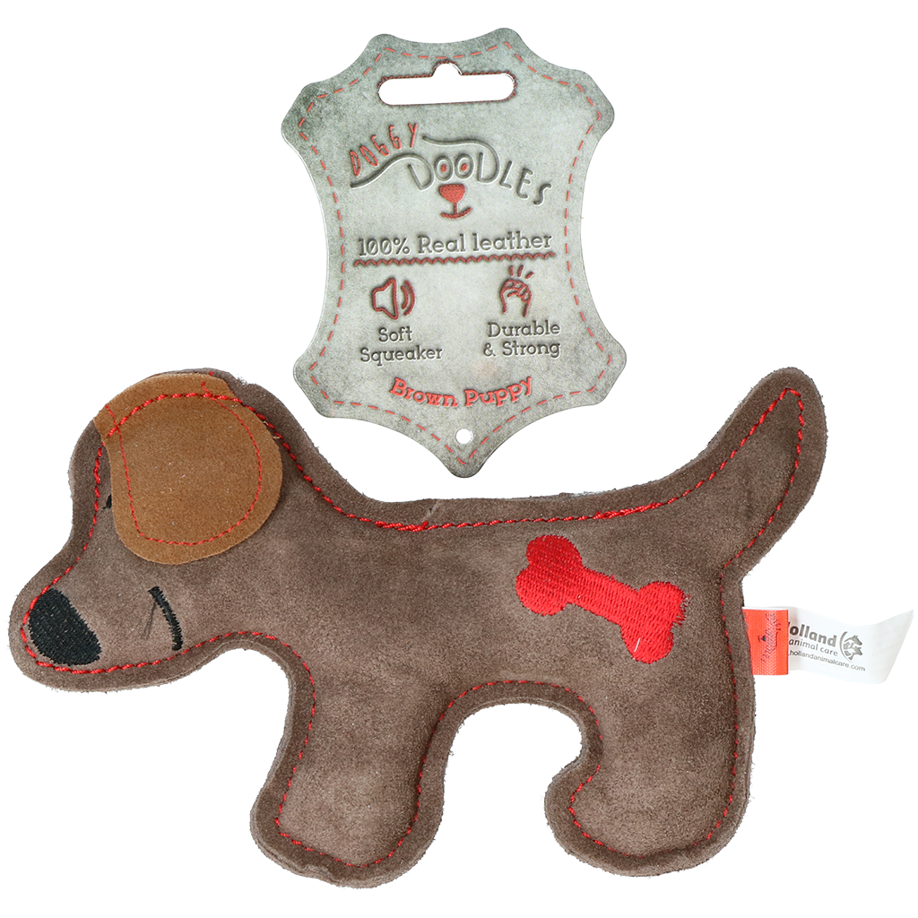 Doggy Doodles Donkey Braun – Extrem Langlebiges Kuscheltier mit Lautarmem Quietscher