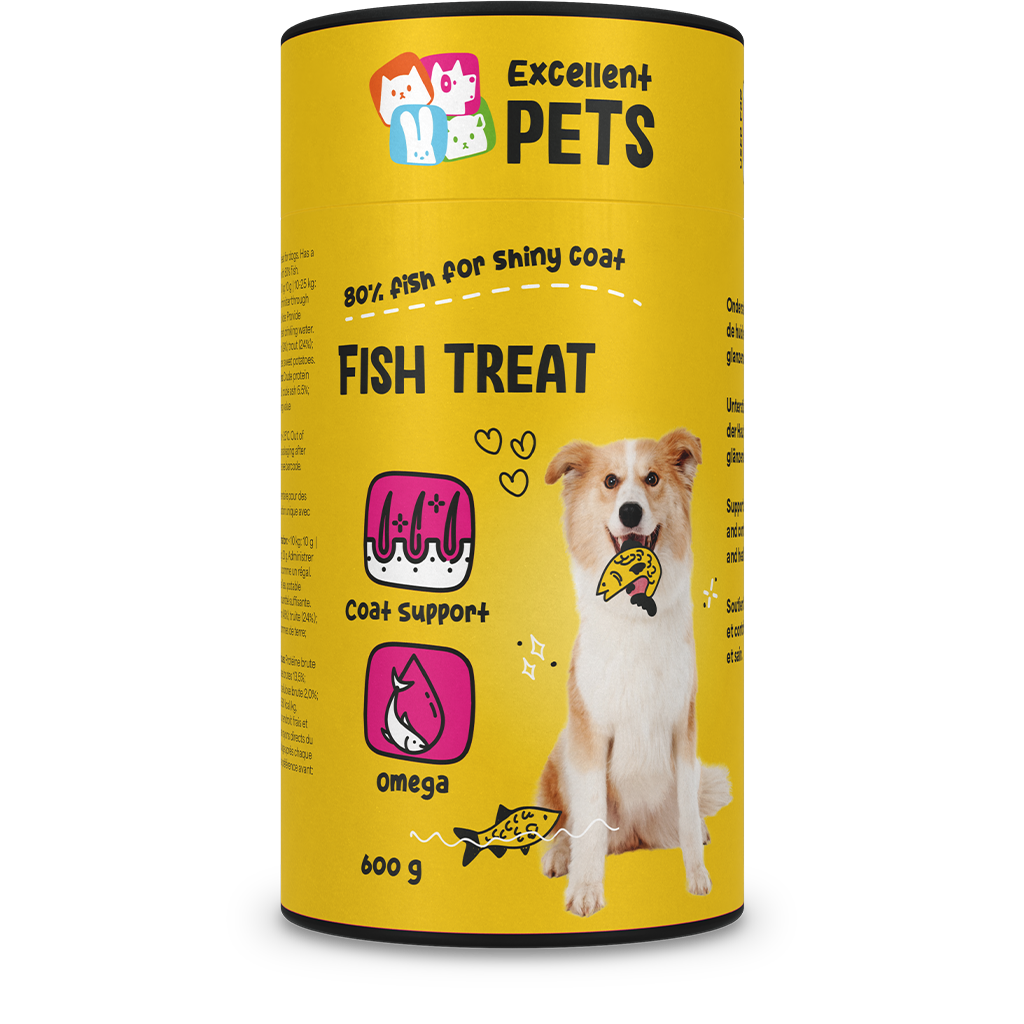Excellent Pets Fish Treat 600 g – Unterstützt Gesundes Fell mit 80 Prozent Fisch