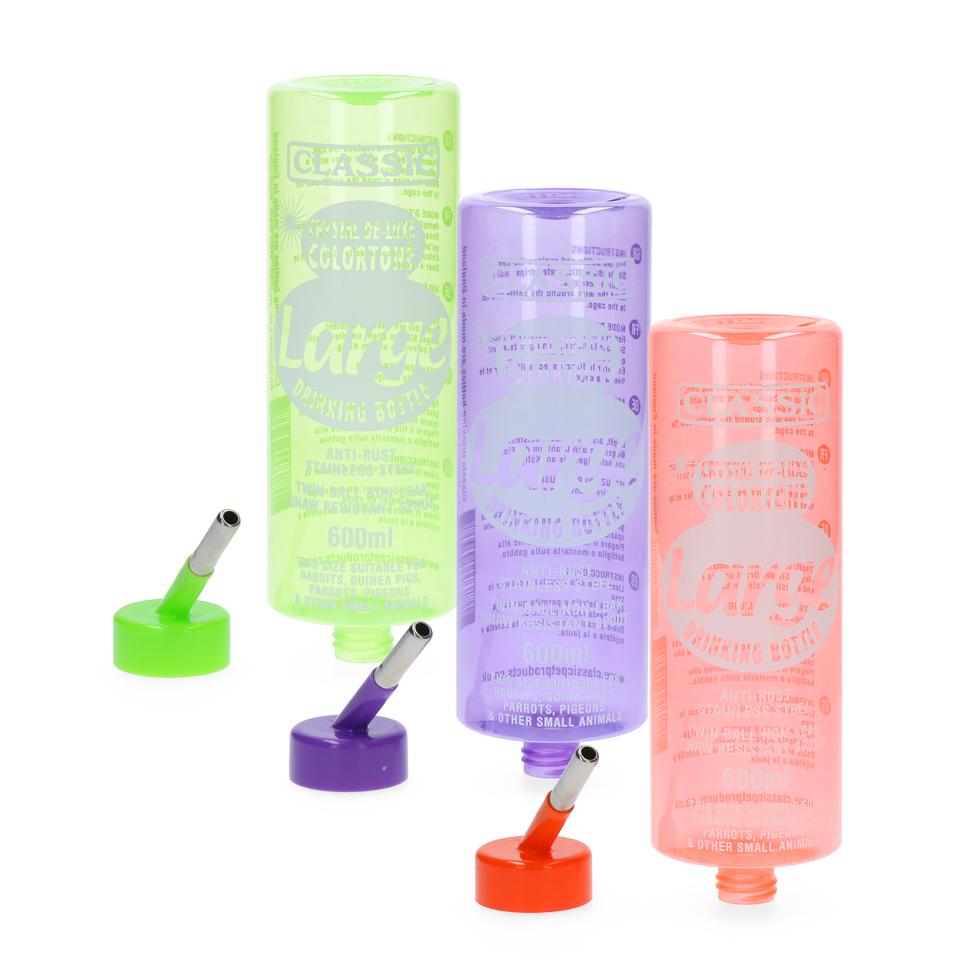 Classic Colortone Trinkeflasche 600 ml – Langlebiges Design Für Nagetiere