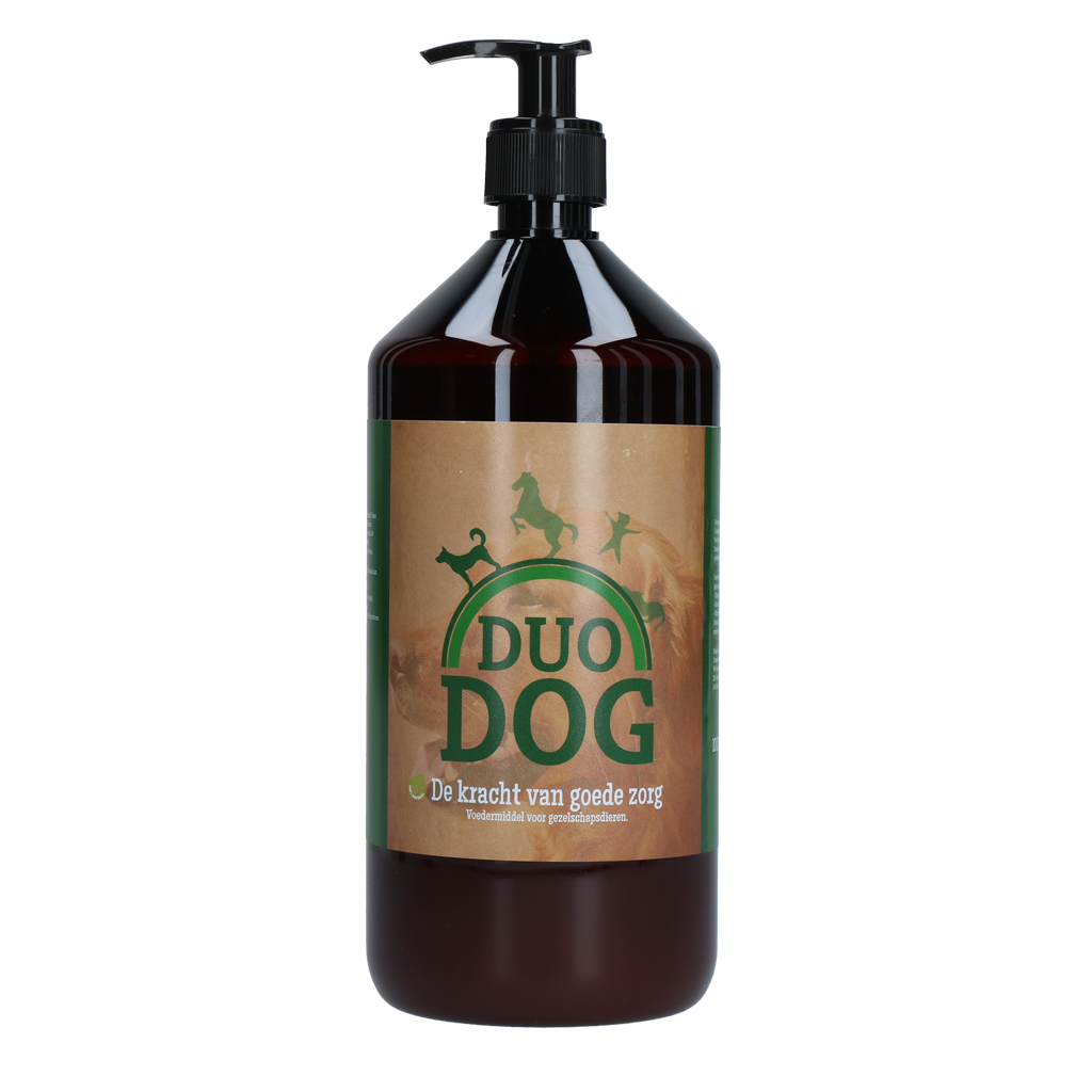 Duo Dog Pferdefett 1 l – 100 Prozent Natürliches Ergänzungsfutter für Hunde