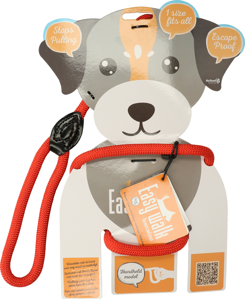 Easy Walk Handmodel Rot – Leine Und Geschirr In Einem Produkt