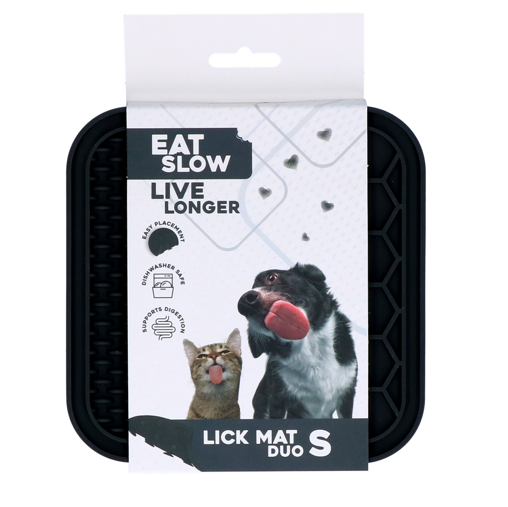 Eat Slow Live Longer Lick Mat Duo S Grau – Innovatives Fressspielzeug Mit Saugnäpfen