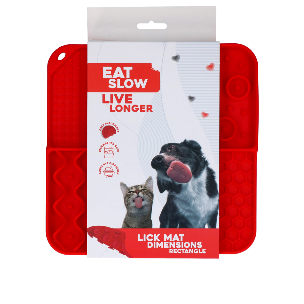 Eat Slow Live Longer Leckmatte – Fördert Langsame Ernährung mit Tiefen Fächern