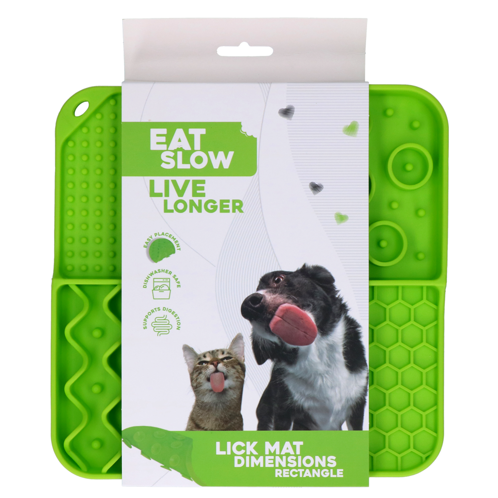 Eat Slow Live Longer Leckmatte – Fördert Langsame Ernährung für Hunde und Katzen