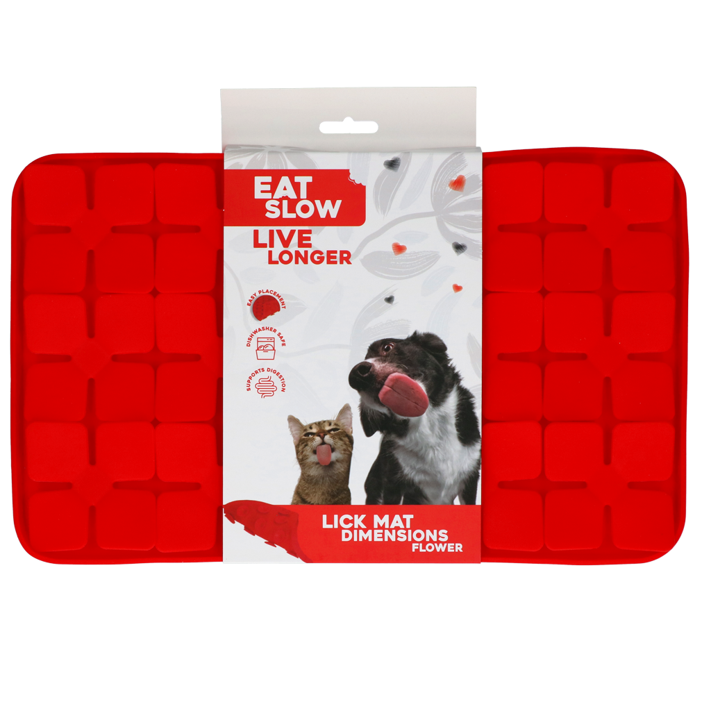 Eat Slow Live Longer Leckmatte Blumen – Fördert Langsame Fütterung und Geistige Stimulation