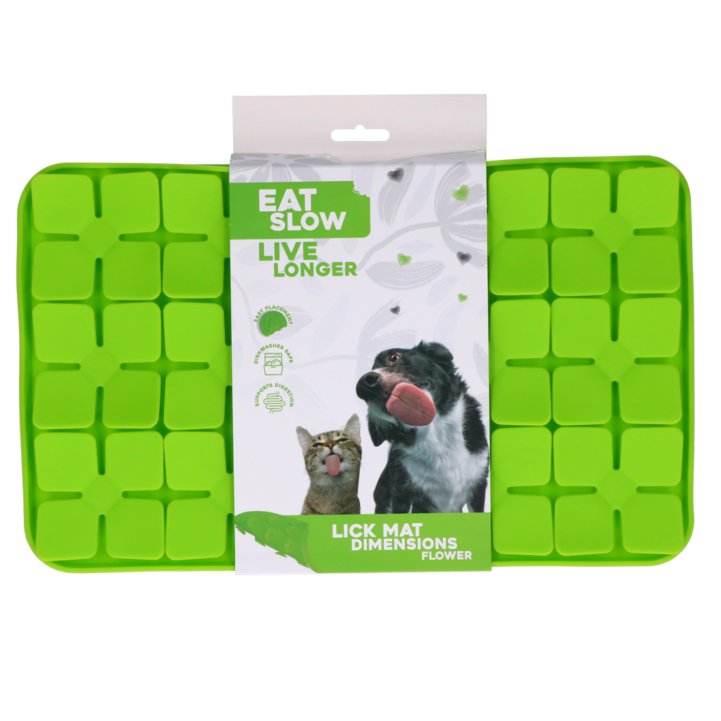 Eat Slow Live Longer Leckmatte Blumen – Fördert Langsame Fütterung für Haustiere